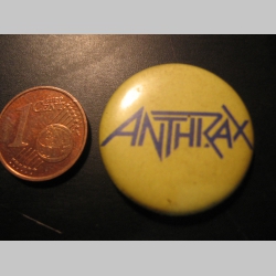 Anthrax plechový klasický odznak s priemerom 25mm