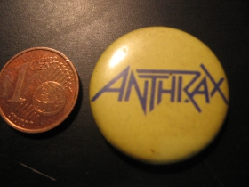 Anthrax plechový klasický odznak s priemerom 25mm