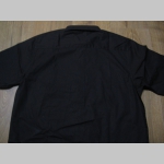 Pánska čierna košela s krátkym rukávom materiál 100%bavlna,  otvorené vrecko na hrudi