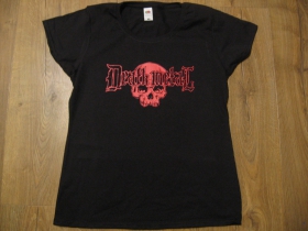 Death Metal čierne dámske tričko materiál 100% bavlna