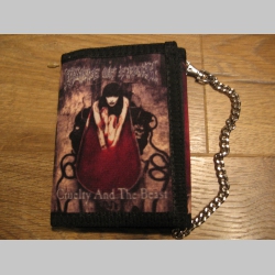 Cradle of Filth hrubá pevná textilná peňaženka s retiazkou a karabínkou Cradle of Filth hrubá pevná textilná peňaženka s retiazkou a karabínkou