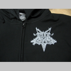 Dark Funeral čierna mikina na zips s kapucou stiahnuteľnou šnúrkami