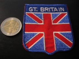 Great Britain nažehľovacia vyšívaná nášivka (možnosť nažehliť alebo našiť na odev) materiál 100%bavlna 