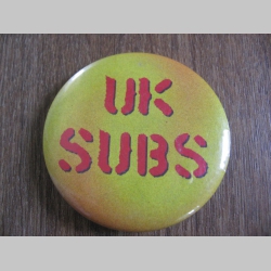 U.K. Subs odznak veľký, priemer 55mm posledný kus!!!