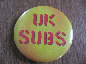 U.K. Subs odznak veľký, priemer 55mm posledný kus!!!