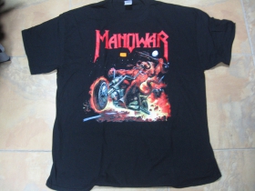 Manowar čierne pánske tričko 100%bavlna 