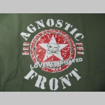 Agnostic Front, pánske tričko olivovo zelené 100%bavlna
