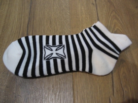 Templársky kríž pruhované dámske členkové ponožky 80%bavlna 20%spandex univerzálna veľkosť