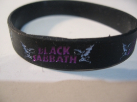 Black Sabbath pružný silikónový náramok s vyrazeným motívom 