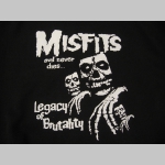 Misfits - čierna mikina s kapucou stiahnutelnou šnúrkami a klokankovým vreckom vpredu