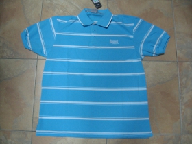 Lonsdale, pánska polokošeľa s vyšívaným logom Aqua blue s bielymi pruhmi 35%bavlna, 65%polyester - veľkosti S/M a M/L 