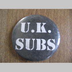 U.K. Subs odznak veľký, priemer 55mm posledný kus!!!