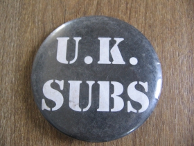 U.K. Subs odznak veľký, priemer 55mm posledný kus!!!