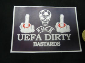 UEFA Dirty Bastards nálepka 10x7cm