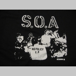 S.O.A. čierne pánske tričko materiál 100% bavlana