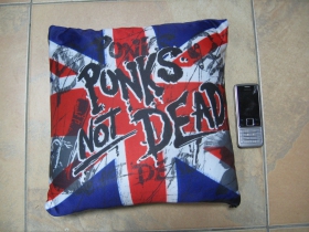 Punks not dead vankúšik cca.30x30cm  100%polyester