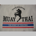 Thaiboxing - Muay Thai THE SPIRIT OF FIGHTING polokošela s rôznofarebným lemovaním okolo límčekov a rukávov na výber podľa vášho želania!