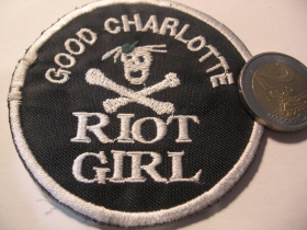Good Charlotte  - Riot Girl  nažehľovacia vyšívaná nášivka (možnosť nažehliť alebo našiť na odev) materiál 100%bavlna 