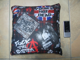 Punks not dead  vankúšik cca.30x30cm  100%polyester