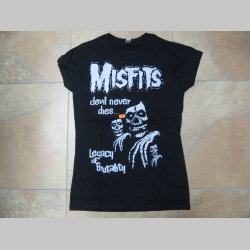 Misfits, dámske čierne tričko 100%bavlna