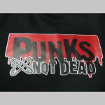 Punks not dead čierna mikina bez kapuce