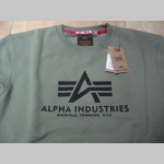 Alpha Industries, olivová mikina bez kapucne s tlačeným logom 80%bavlna 20%polyester 