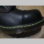 T-REX  10.dierkové čierne topánky s prešívanou oceľovou špičkou z pravej kože najvyššej akosti - TOP KVALITA!!!