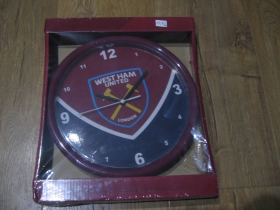 West Ham United nástenné plastové hodiny s pohonom na tužkovú baterku priemer 24cm