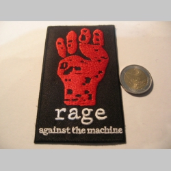 Rage Against The Machine nažehľovacia vyšívaná nášivka (možnosť nažehliť alebo našiť na odev) materiál 100%bavlna 
