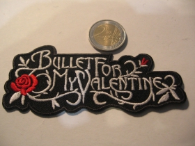 Bullet for My Valentine nažehľovacia vyšívaná nášivka (možnosť nažehliť alebo našiť na odev) materiál 100%bavlna 