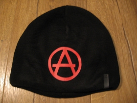 Anarchy  čierna pletená čiapka stredne hrubá vo vnútri naviac zateplená, univerzálna veľkosť, materiálové zloženie 100% akryl