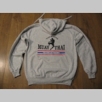 Thaiboxing - Muay Thai THE SPIRIT OF FIGHTING mikina s kapucou stiahnutelnou šnúrkami a klokankovým vreckom vpredu - obojstranná potlač!!!