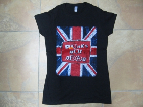Punks not dead U.K. dámske čierne tričko 100%bavlna 