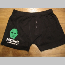 Fantomas is Skinhead Too čierne trenírky BOXER s tlačeným logom,  top kvalita 95%bavlna 5%elastan