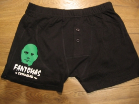Fantomas is Skinhead Too čierne trenírky BOXER s tlačeným logom,  top kvalita 95%bavlna 5%elastan
