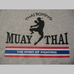 Thaiboxing - Muay Thai THE SPIRIT OF FIGHTING mikina s kapucou stiahnutelnou šnúrkami a klokankovým vreckom vpredu - obojstranná potlač!!!