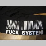 Fuck System  čierne tepláky s tlačeným logom