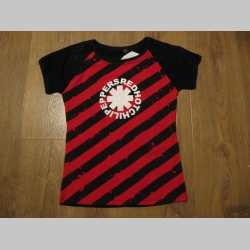 Red Hot Chili Peppers - čiernočervené dámske tričko materiál 100% bavlna - posledný kus veľkosť S/M