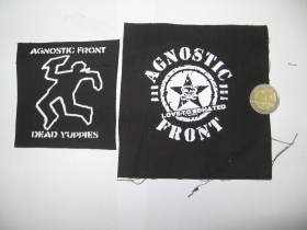 Agnostic Front potlačená nášivka cca.12x12cm (po krajoch neobšívaná)