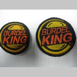 Burdel King, vyšívaná nášivka, priemer 5 a 7cm,  cena za 1ks!!!