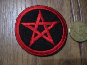 Pentagram, bafonet nažehľovacia nášivka vyšívaná (možnosť nažehliť alebo našiť na odev)