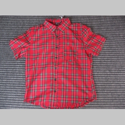 Pánska punk rocková košela TARTAN s vreckom na hrudníku a decentným vybíhaním na ramenách, materiál 80% akryl 20% polyester Pánska punk rocková košela TARTAN s vreckom na hrudníku a decentným vybíhaním na ramenách, materiál 80% akryl 20% polyester