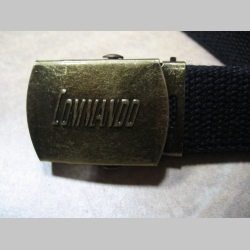 Commando industries  plátený opasok s posuvnou nastaviteľnou prackou s vyrazeným logom, univerzálna veľkosť