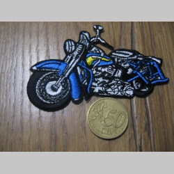 Motorka - Chopper Harley nažehľovacia nášivka vyšívaná (možnosť nažehliť alebo našiť na odev) cca. 9x6cm