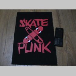 Skate Punk chrbtová nášivka veľkosť cca. A4 (po krajoch neobšívaná)