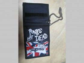 Sex Pistols, hrubá pevná textilná peňaženka s retiazkou a karabínkou