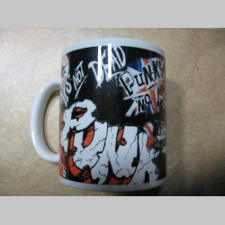 Punks not Dead porcelánový pohár - šálka s uškom, objemom cca. 0,33L