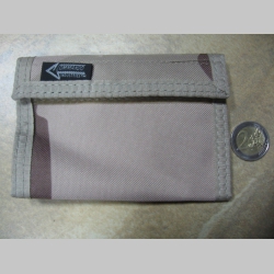 Maskáčová textilná peňaženka vzor DESERT so zapínaním na suchý zips bez retiatky, materiál 100% polyester
