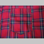 Pánska punk rocková košela TARTAN s vreckom na hrudníku a decentným vybíhaním na ramenách, materiál 80% akryl 20% polyester Pánska punk rocková košela TARTAN s vreckom na hrudníku a decentným vybíhaním na ramenách, materiál 80% akryl 20% polyester