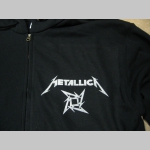 Metallica mikina na zips s kapucou stiahnuteľnou šnúrkami